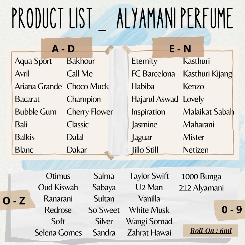 Paket Parfum Alyamani 1 Box - Parfum Arab 6ml