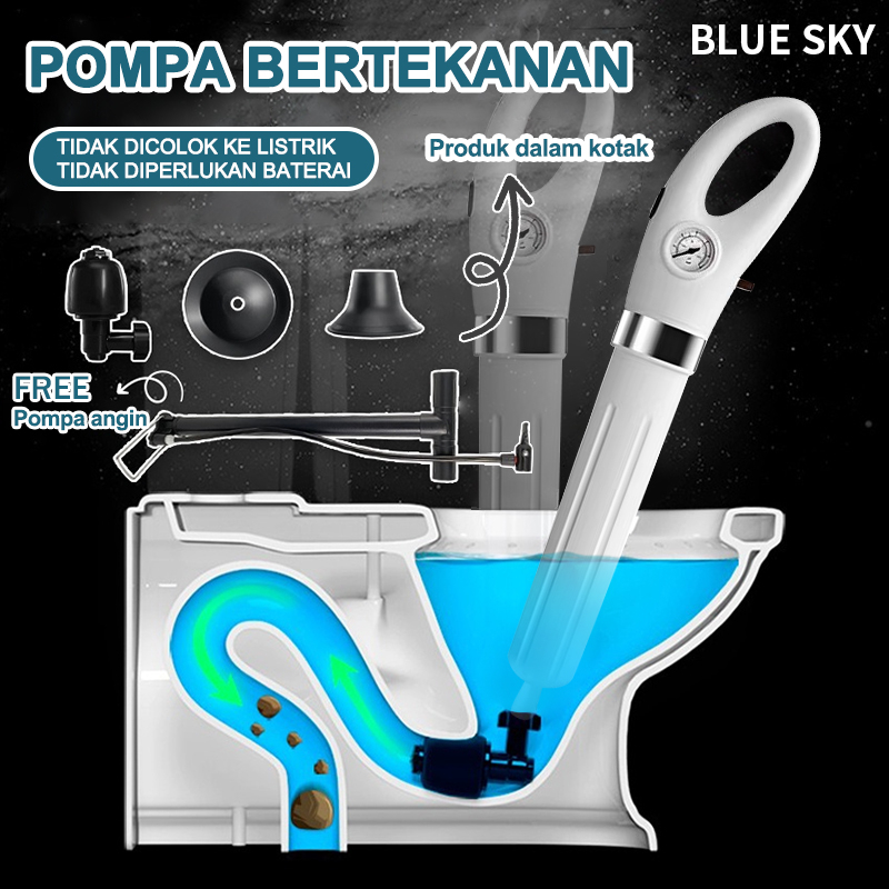 Pump Toilet Plunger /Pompa Anti Sumbat Toilet/ Pompa WC Mampet /Pembersih Saluran Pipa Tersumbat/WC 