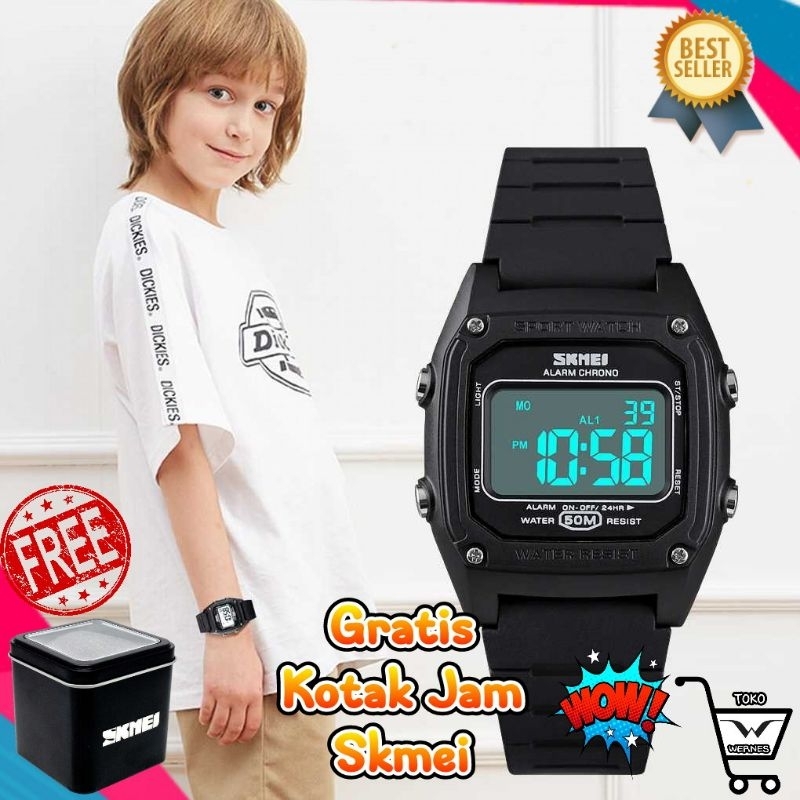 [ FREE KOTAK BOX JAM ] SKMEI Jam Tangan Digital Anak Laki Laki Digital Skmei Led Anti Air  - 1614