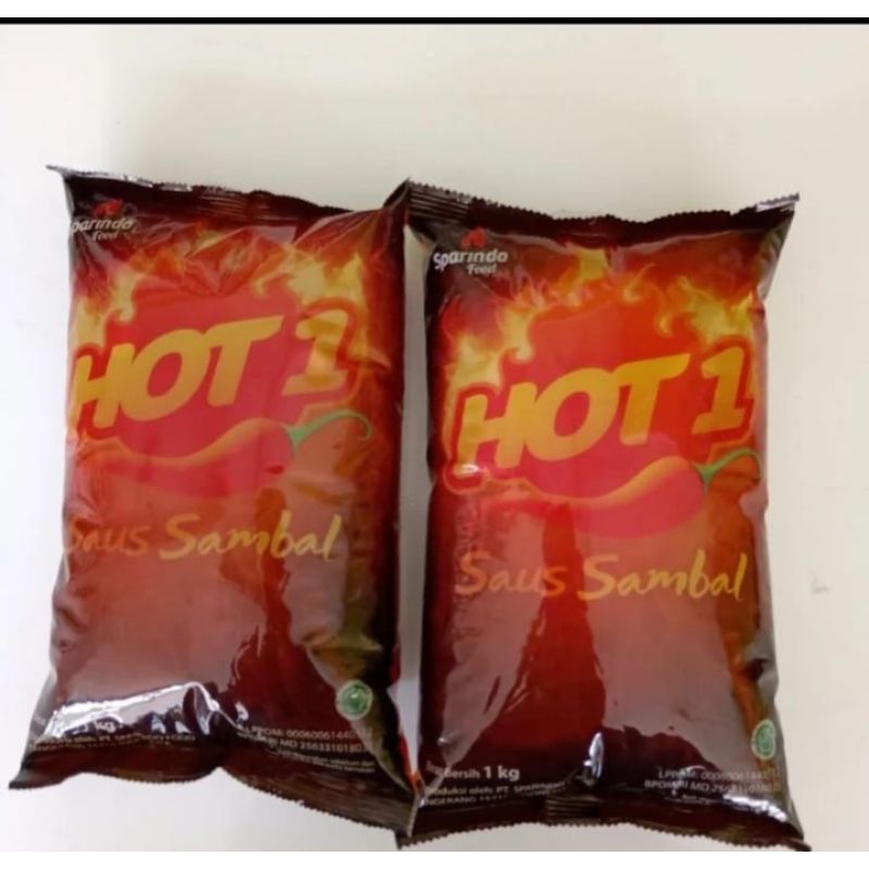 

Hot Saus sambal 1kg kemasan Bantal
