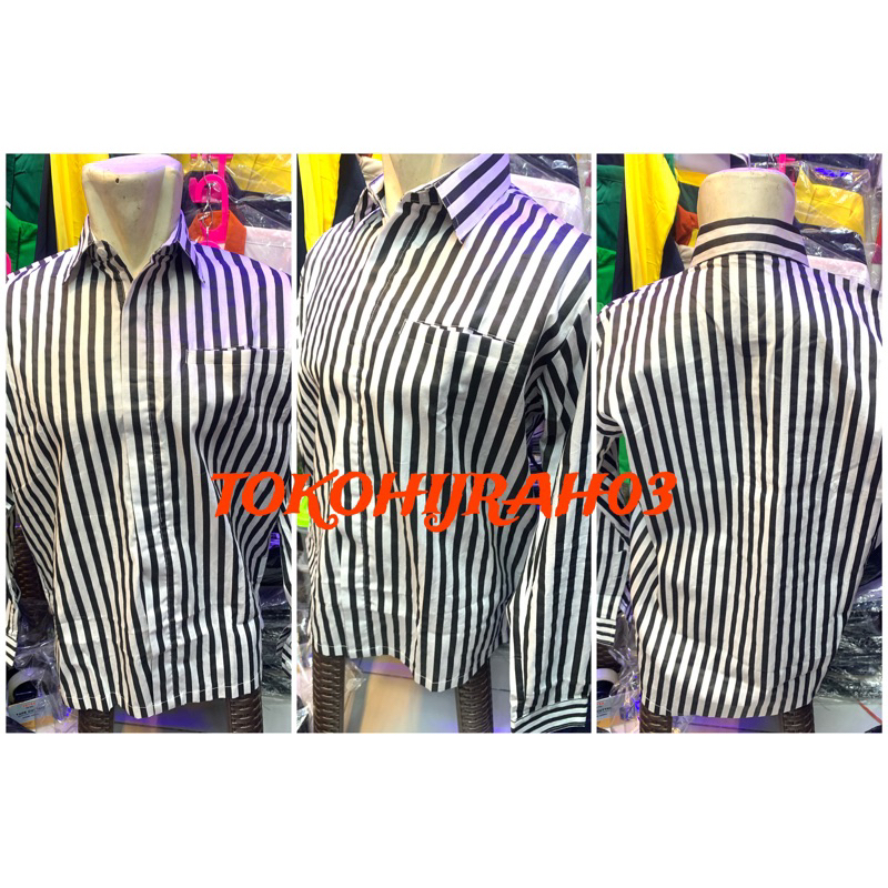 Kemeja Salur Ganjar Pranowo Katun Premium | Baju Ganjar Pranowo Full Katun Premium