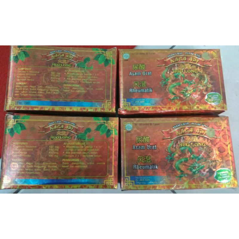 TERGARANSI TERJAMIN ORIGINAL JAMU HUO LONG NAGA API JAMU HUO LONG 1 PK 20 SACHET SERBUK