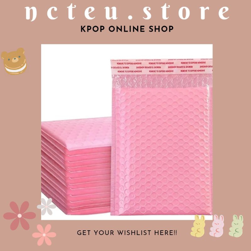 

Bubble Mailer Pink uk.11x15 untuk packing