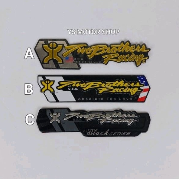 Stiker Emblem Almunium Two Brothers Tahan Panas