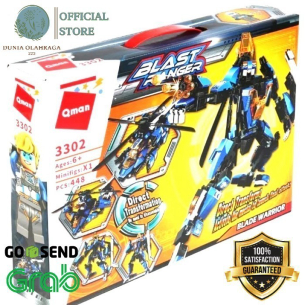 Jual DO Robot Block Qman Blast Ranger Helicopter Mainan Edukasi Anak Berkualitas