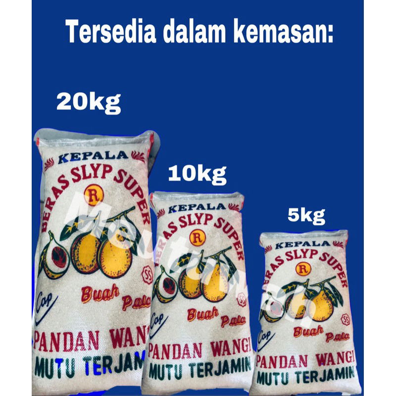 

Beras cap buah pala spesial pandan wangi Premium 100% Asli 5kg, 10kg dan 20kg