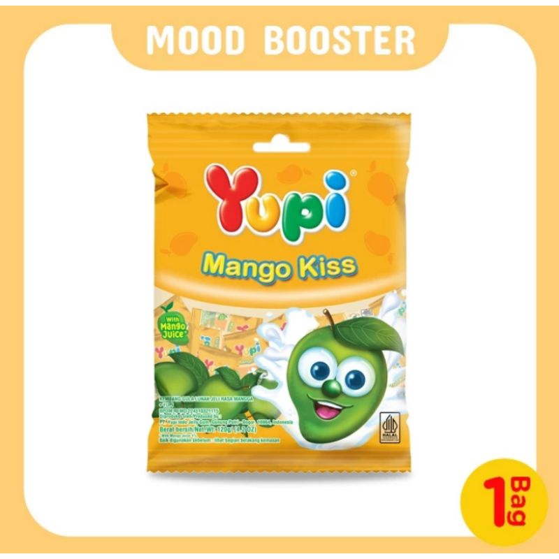 

Yupi Gummy Permen Candy Mango Kiss Mangga Bag 120 Gr