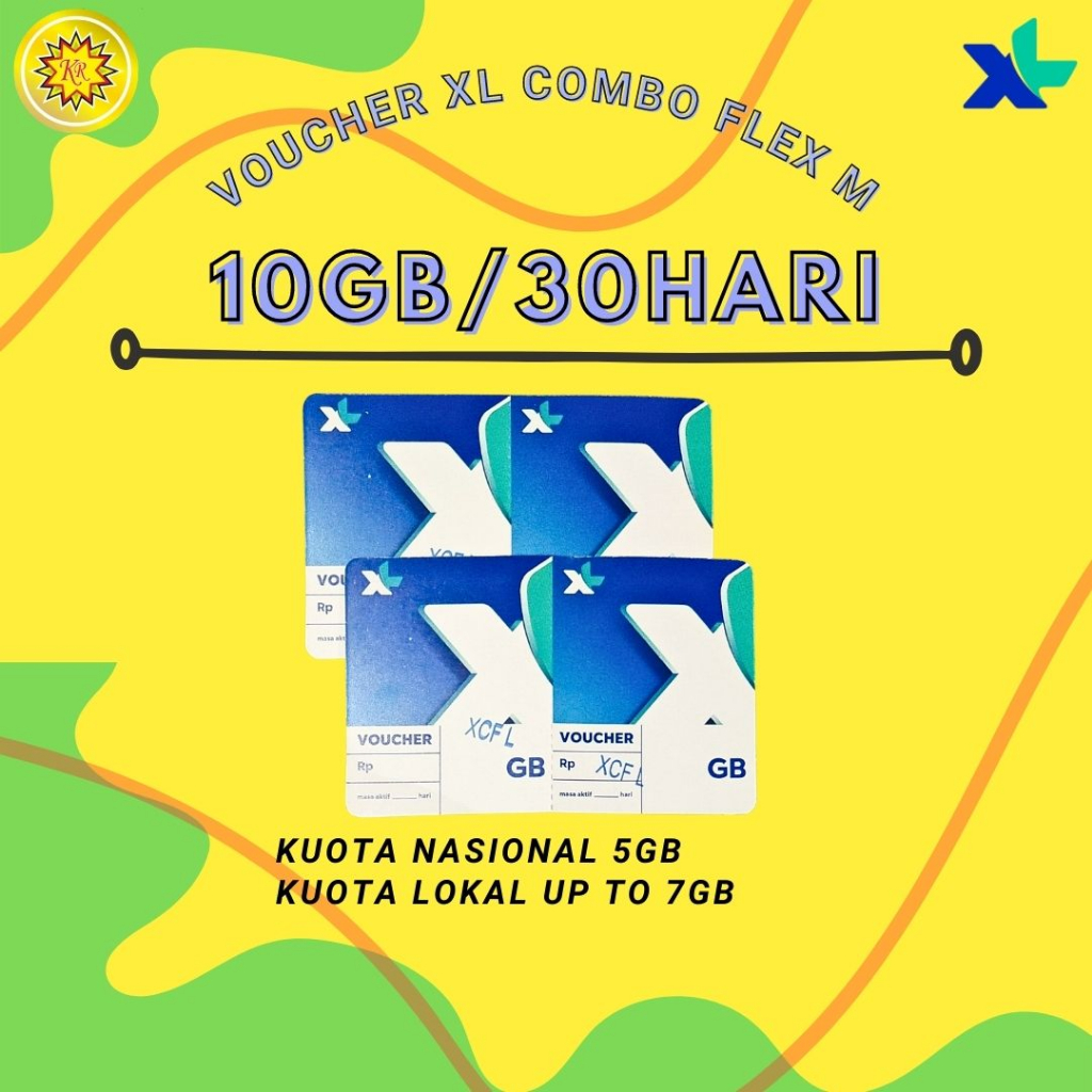 VOUCHER XL 10 GB, 20 GB, 38 GB, 3,5 GB, 2+2+2 GB