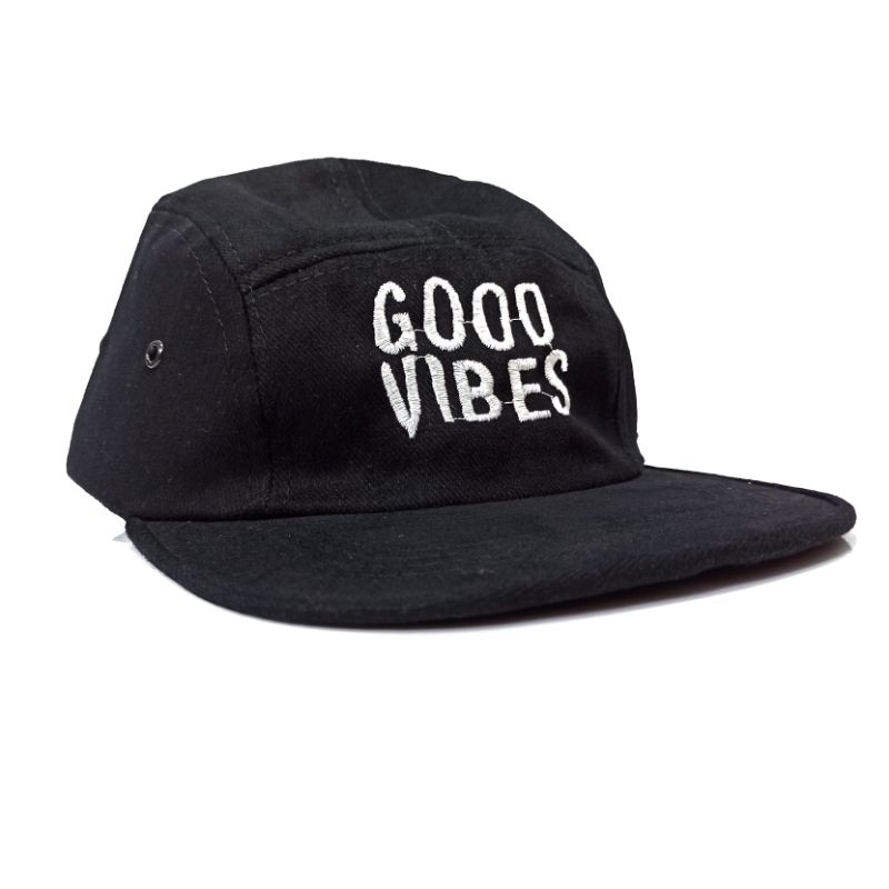 Topi Good Vibes Bordir Polo Baseball Cap Bucket Hat Mood