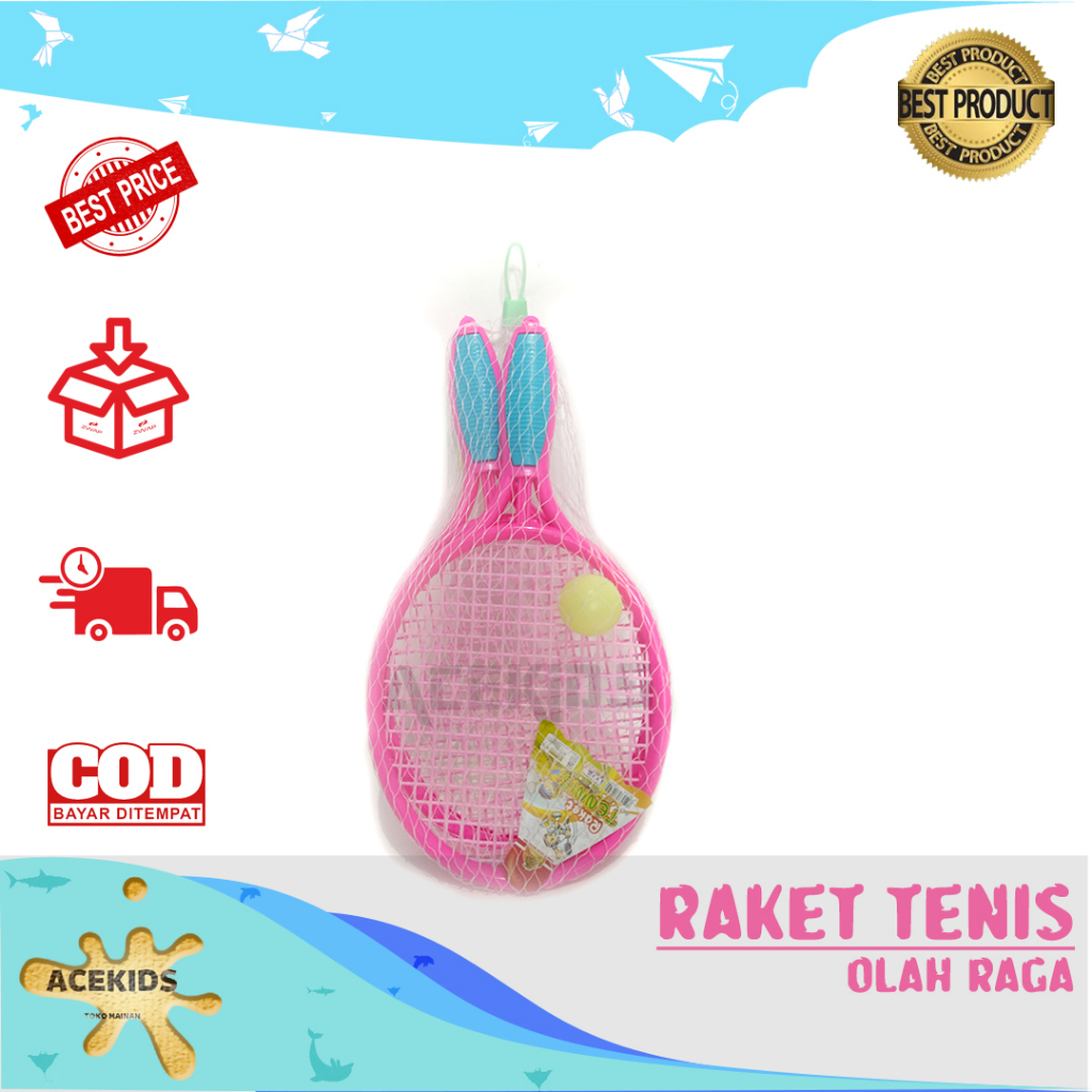 Mainan Anak Raket Plastik Racket Tenis - OCT507