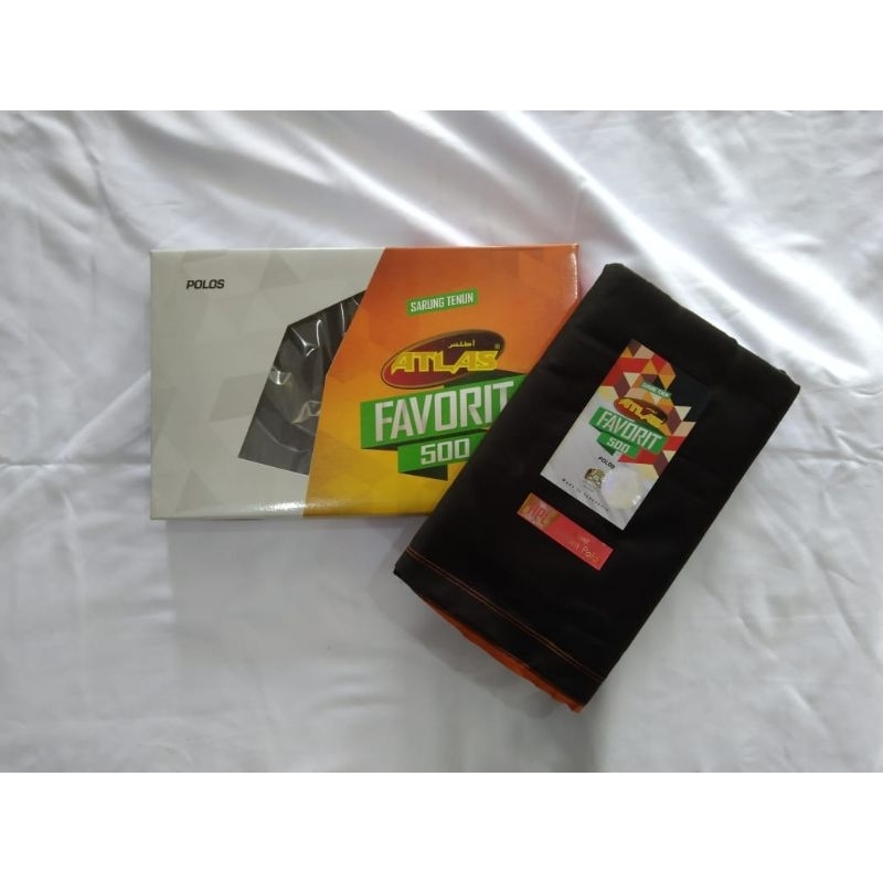 sarung atlas favorit 500 hitam polos