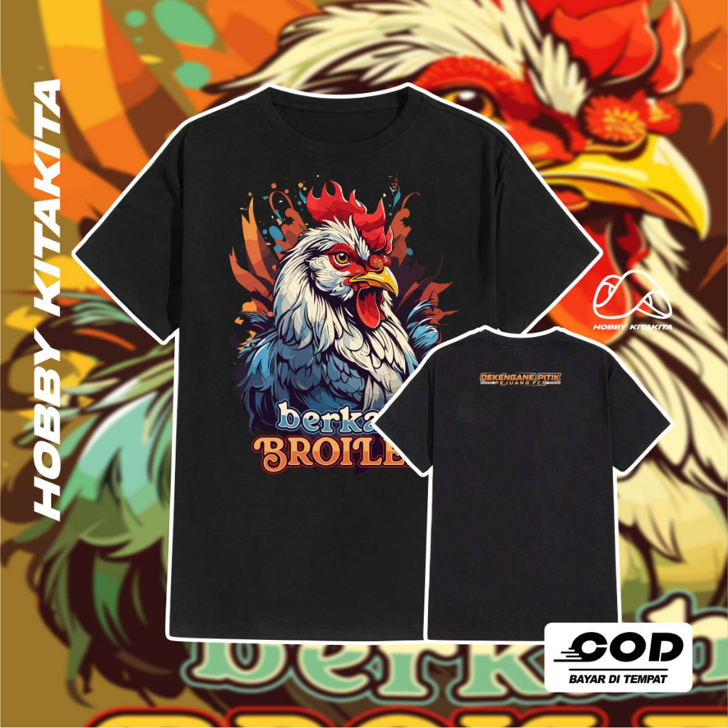 HBKT Kaos Ayam Broiler Community Pejuang FCR Berkah Broiler Peternak Muda Katun 24s Tebal | Hobbykit