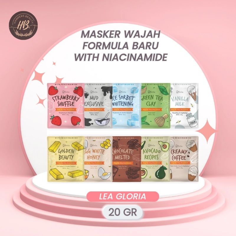 FREE GITF | MASKER ORGANIK LEA GLORIA 20 GRAM KEMASAN BARU