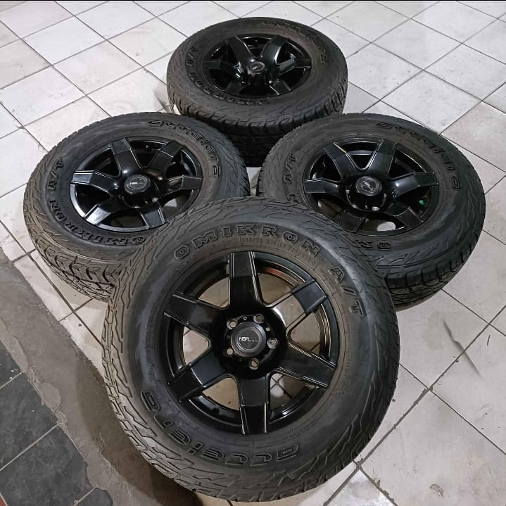 VELG MOBIL SECOND HSR SAVANA RING 15 LEBAR 7 PCD 5X114 ET10 + BAN ACC A/T 235 75 R15