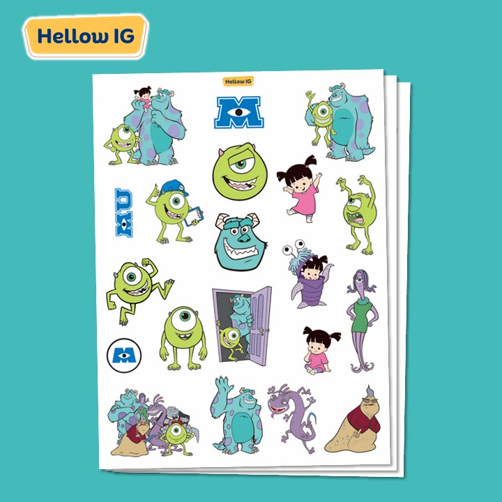 

STIKER MONSTER UNIVERSITY STICKER STIKER BOTOL HELM HP KOPER LAPTOP PREMIUM WATERPROOF SET