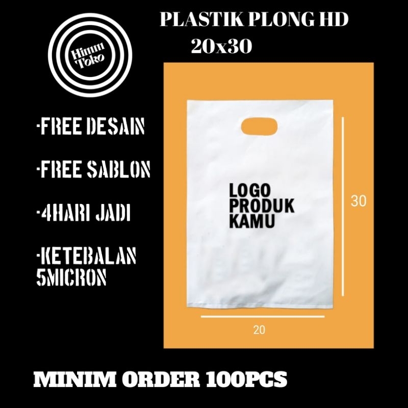 

Tas Plastik Plong HD Ukuran 20x30 Plastik Olshop Kresek