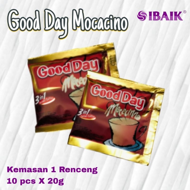 

Kopi Good Day Mocacinno 1 renceng 10 pcs X 20g Sibaik Shop