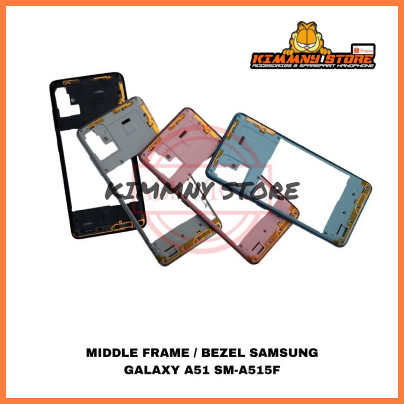 BEZEL BAZEL TULANG TENGAH TUTUP MESIN SAMSUNG GALAXY A51 SM-A515F ORIGINAL