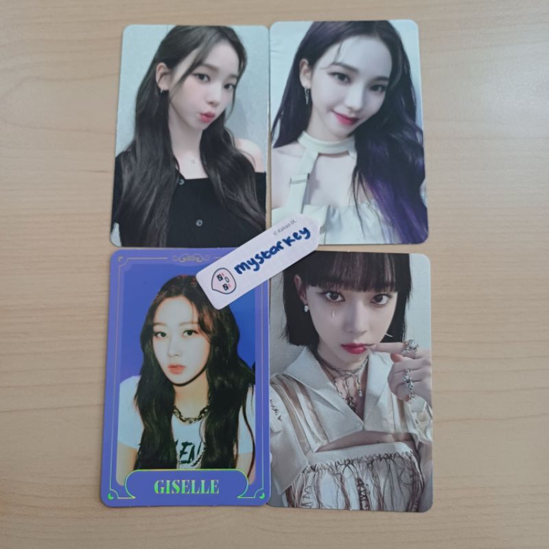 photocard pc winter synk dive (nunmul), trading card tc life's too short lts giselle konsep karina i