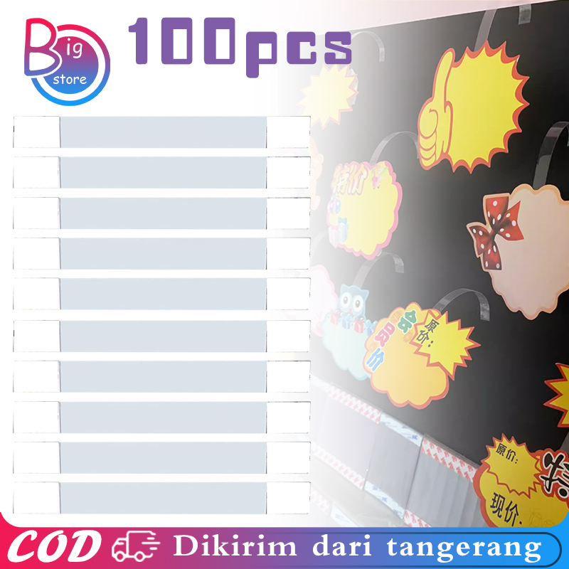 

100PCS/SET WOBBLER PROMOSI MIKA LABEL HARGA RAK TOKO 14CM DISPLAY KARTU PROMO GANTUNGAN PROMOSI