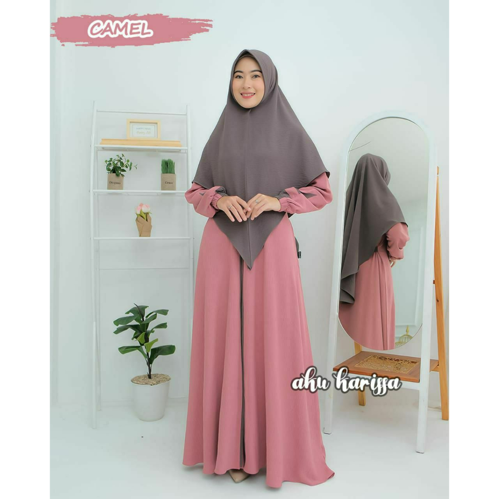HANIZAH DRESS SET JILBAB BY AKU KARISSA GAMIS SET JILBAB