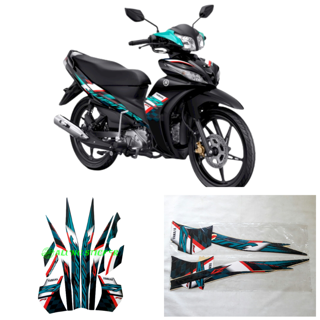 STIKER STRIPING LIS LES BODY MOTOR YAMAHA JUPITER Z1 TAHUN 2022 WARNA FULL HITAM 1SET STANDAR