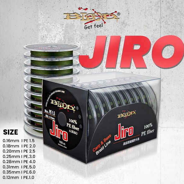 SENAR PANCING BRAIDLINE PE BLOOD-X JIRO 100M