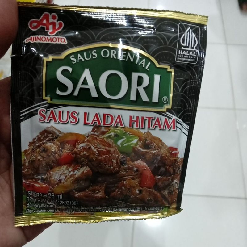 

Saori Saus Oriental 26ml Saus Lada Hitam