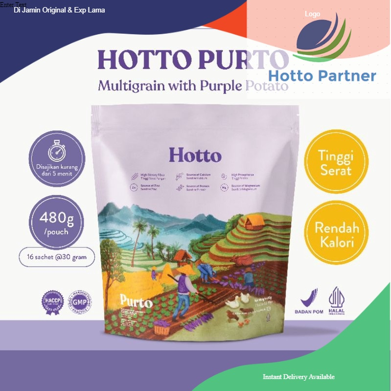 

Hotto Purto Oat Multigrain with Purple Potato Isi 16/ 1 Pouch