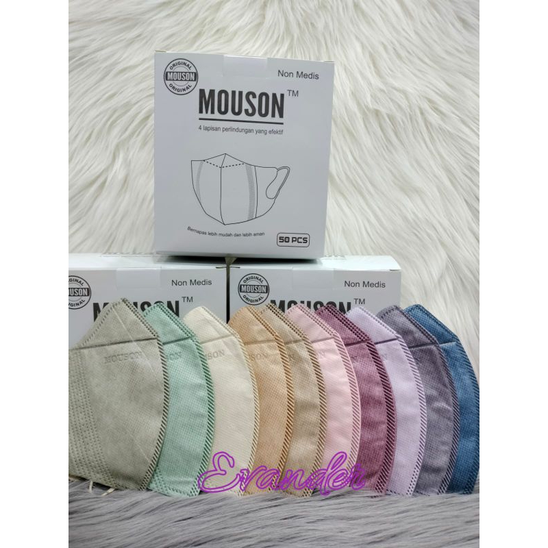 MASKER DUCKBILL MOUSON MIX WARNA ISI 50 PCS