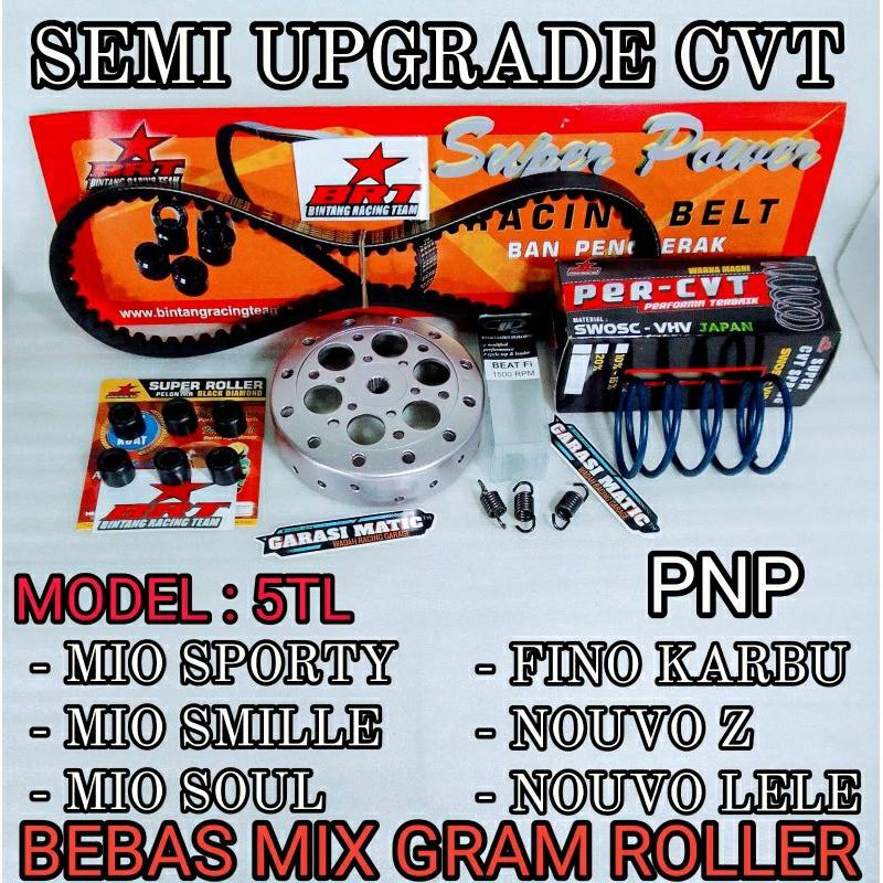 PAKET UPGRADE CVT KIRIAN ANTI GREDEK ANTI LOYO LEBIH RESPONSIP MIO SPORTY MIO SMILLE MANGKOK GANDA C