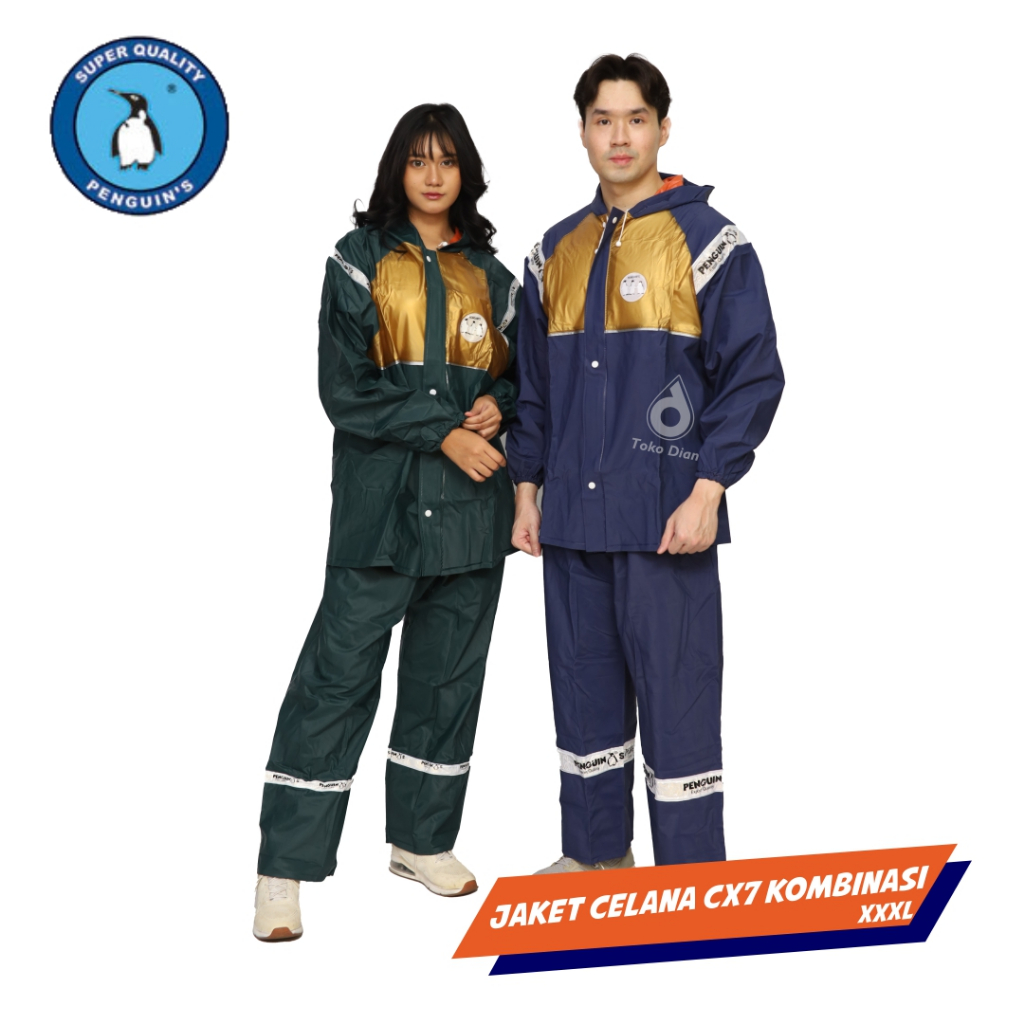 Jas Hujan Penguin Jaket Celana CX-7 Kombinasi XXXL