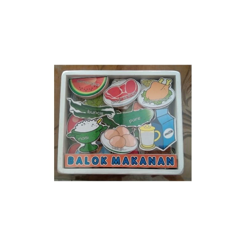 Peraga Makanan/Balok Aksesoris Makanan_ Peraga TK paud