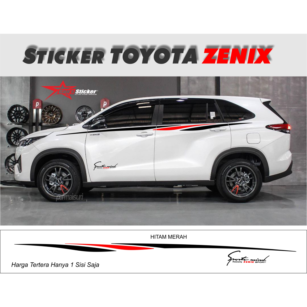 sticker toyota zenix 2023 aksesoris toyota zenix 2023