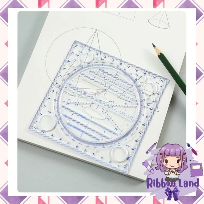 

Penggaris Multifungsi Rotasi 360° Menggambar Titik Sudut