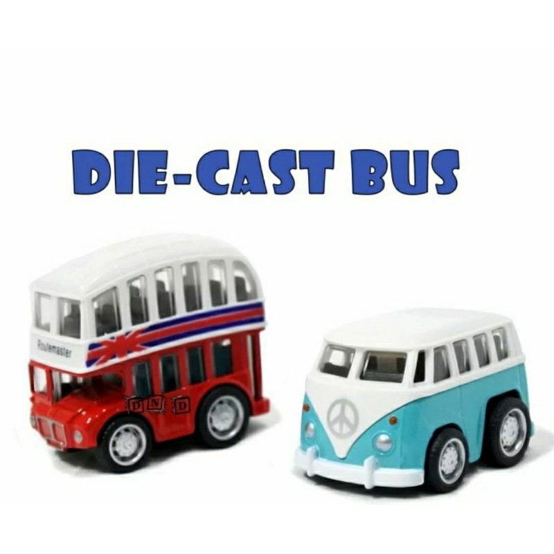 mainan diecast miniatur mobil vw kombi dan bus mini