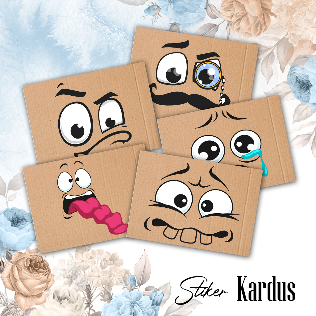 

stiker kardus // Stiker Kepala Kardus // stiker karakter kardus