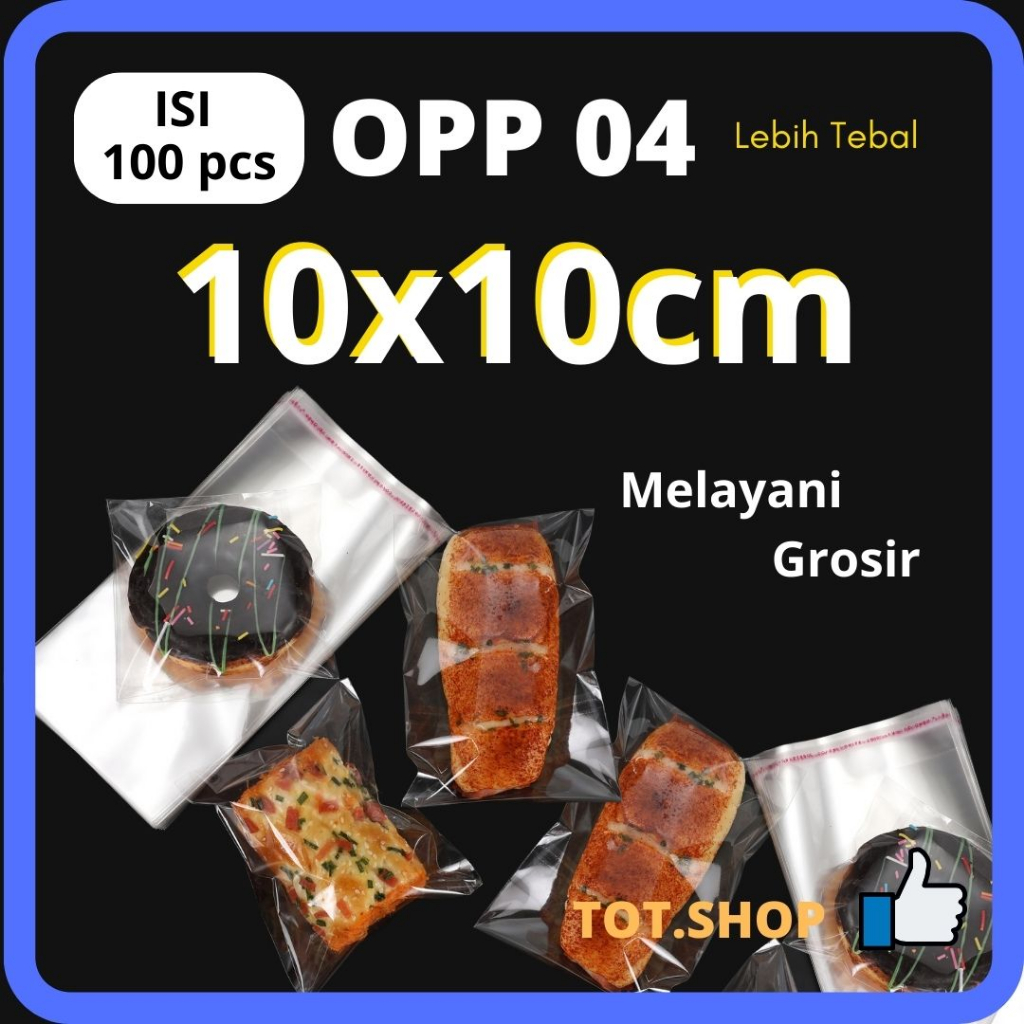 

(04) 10 X 10 OPP LEM PLASTIK KACA DVD,Bakery,Undangan,Roti,Amplop,Angpao (Isi 100 Lembar)