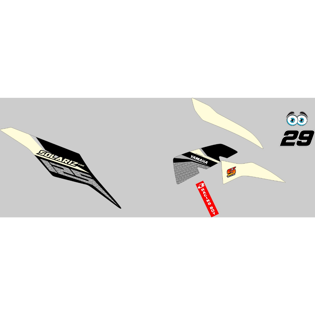 Stiker Striping Yamaha Mio M3 Custom SOLARIZ Request Bebas Desain Terbaru