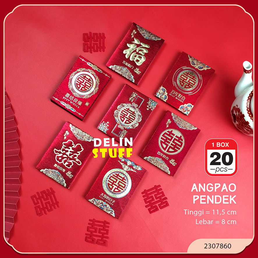 

Angpao Pernikahan Glitter Angpao Pendek Wedding Angpao Hok Angpao Fu Angpao Hie Angpau Nikah isi 20 pcs (2307860)