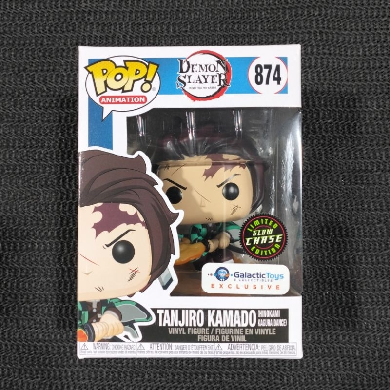 Funko Pop Demon Slayer: Tanjiro Kamado (Hinokami Kagura Dance) - (Glow Chase) #874 (Galactic Toys Ex