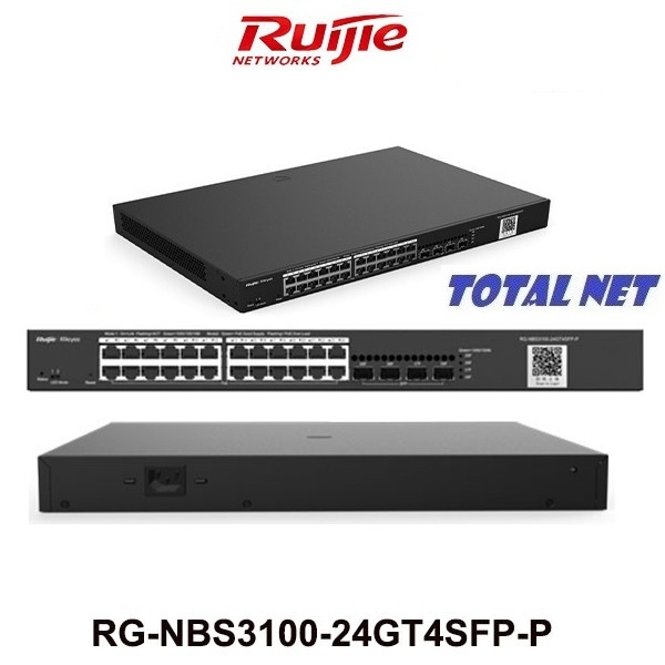 Ruijie RG-NBS3100-24GT4SFP-P-V2 24Port Gigabit POE 370W + 4SFP L2 Managed NBS3100