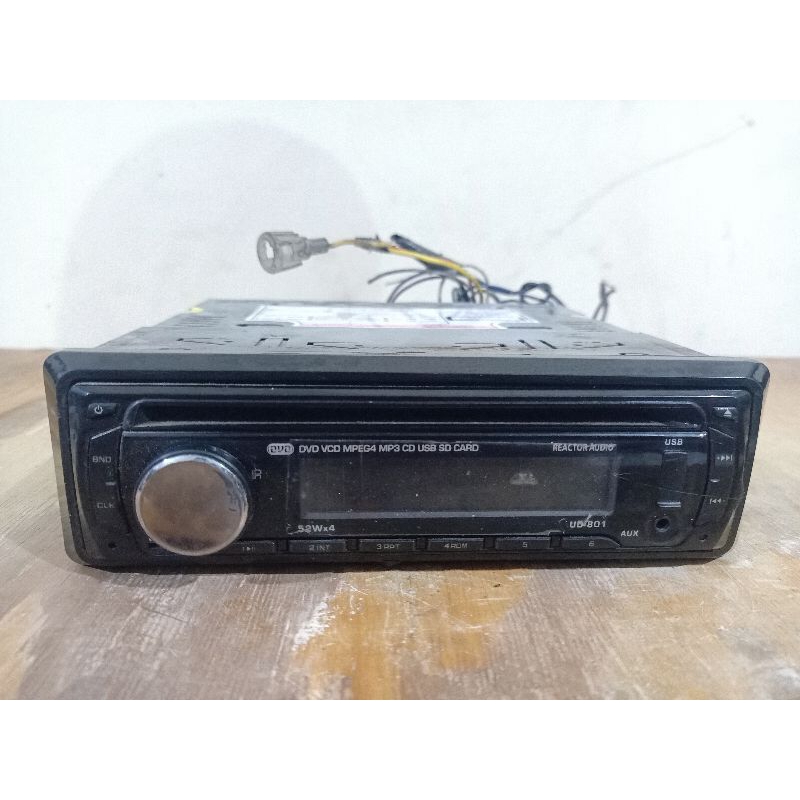 Head Unit HU Single Din Audio Mobil Reactor Audio UD-801 Dvd Player
