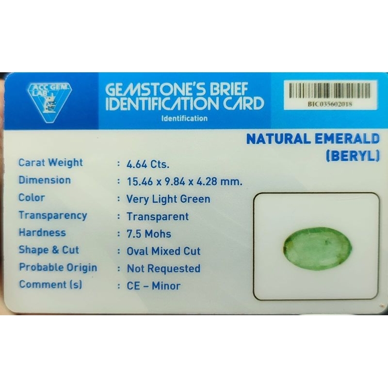 BATU ZAMRUD COLOMBIA/EMERALD BERYL ASLI NATURAL BERSERTIFIKAT TOP QUALITY