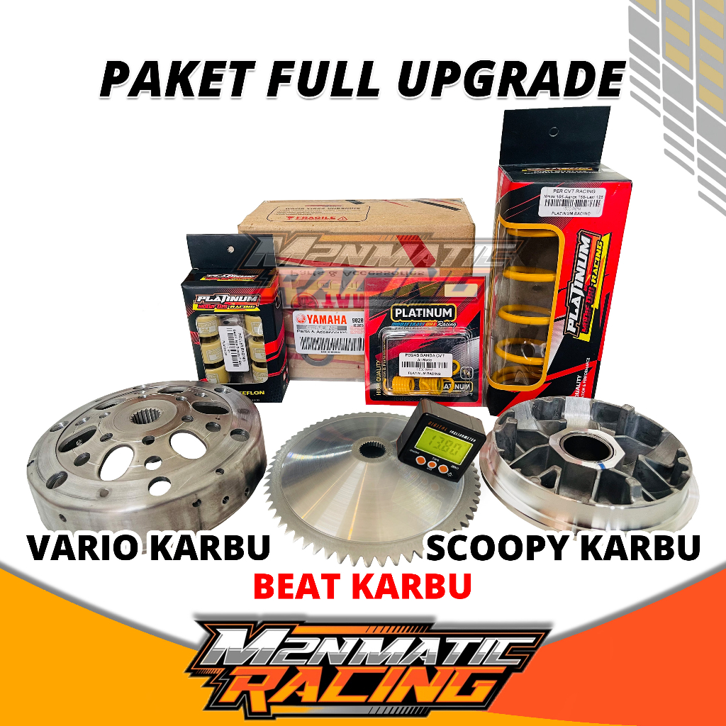 PAKET CVT BEAT Fi FULL UPGRADE  KIRIAN Beat Fi Stater Kasar Vario 110 karbu Original Custom CVT RACI