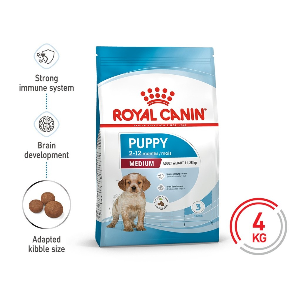 Royal Canin Medium Puppy 4KG / Royal Canin Medium Puppy / Dog food / Makanan Anjing / Dry Food