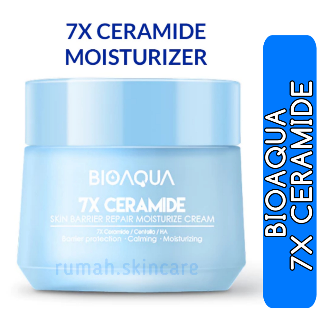 【BPOM】BIOAQUA 7X Ceramide Skin Barrier Repair Moisturizer Cream 50g Pelembab Wajah Cream Pemutih Waj