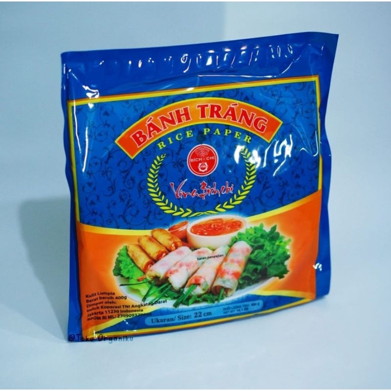 

SGS Rice Paper Banh Trang 22 cm Kulit Lumpia Vietnam Spring Roll Salad Wrap 250 gram