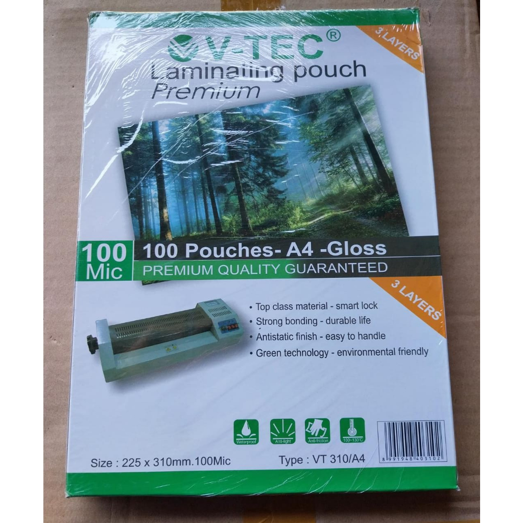 

Plastik Laminating V-tec VTEC Glossy A4