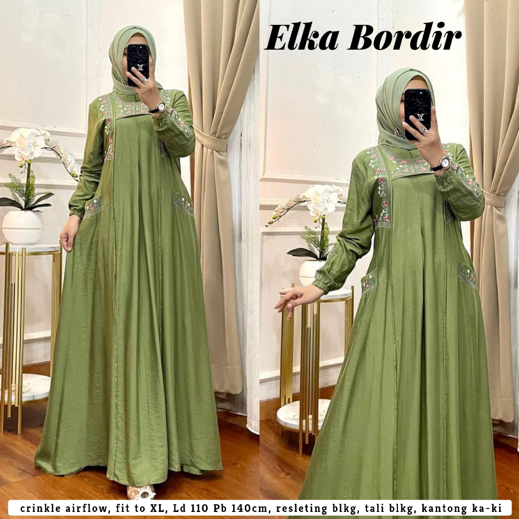 ELKA BORDIR dress crinkle by jasmine